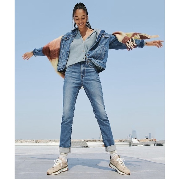 MADEWELL denim the high rise slim boyjean Boyfriend fit distressed jeans size 25 - Picture 15 of 16